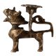 Brass Chinese Foo Dog  Candle Holder